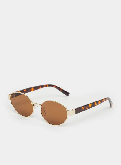 Styli Styli Tortoise Oval Sunglasses