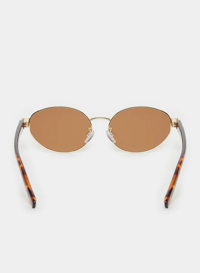 Styli Styli Tortoise Oval Sunglasses