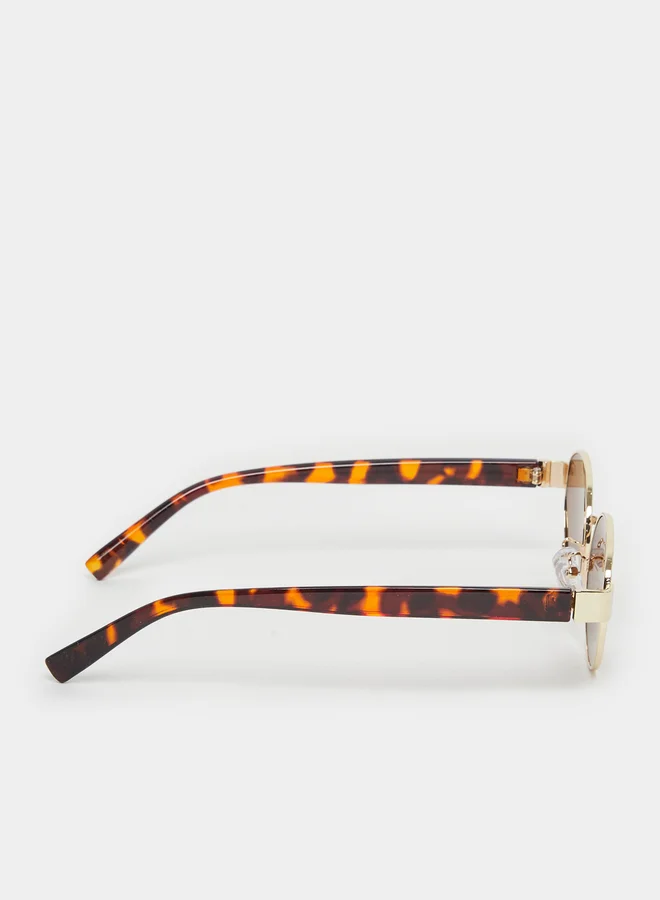 Styli Styli Tortoise Oval Sunglasses