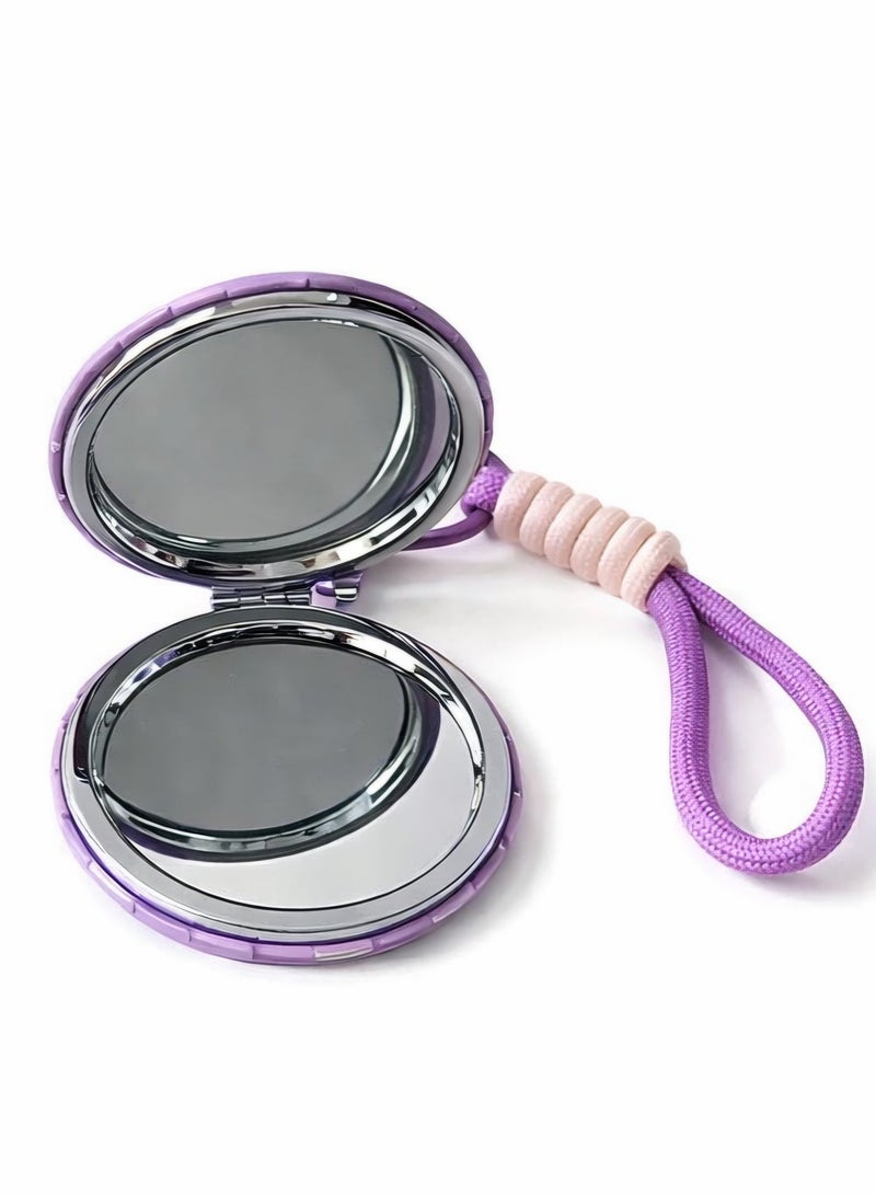 Hello Kitty Double Sided Pocket Mirror Hello Kitty Round Pocket Mirror with Wrist Strap & Keychain - Image 2