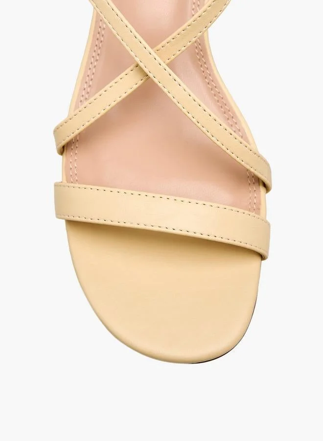 Paprika YELLOW Women Block Heel Buckle Closure Sandals for Women | Best Price UAE