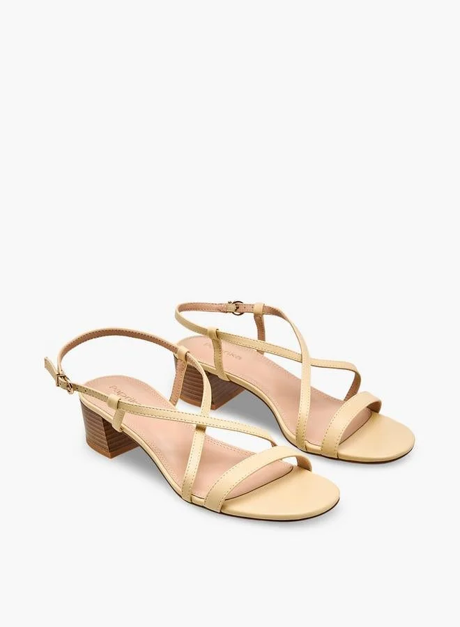 Paprika YELLOW Women Block Heel Buckle Closure Sandals for Women | Best Price UAE