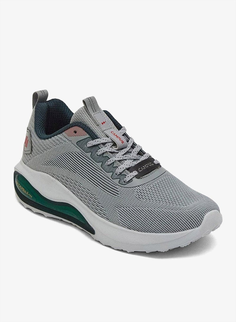 CAMPUS Men’s Grey Running Shoes – Breathable Knit Upper Shoes with Stylish Contrast Detailing - Image 2