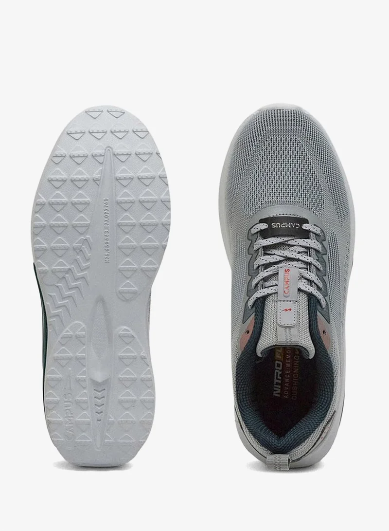 Campus Grey Men’s Grey Running Shoes – Breathable Knit Upper Shoes with Stylish Contrast Detailing for Men | Best Price UAE