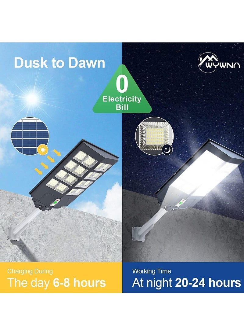 Generic - 5000w Solar Street Light Dusk to Dawn With Remote Control Motion Sensor Solar Lights Outdoor Waterproof Perfect for Patio Shed Garden Backyard - Image 1