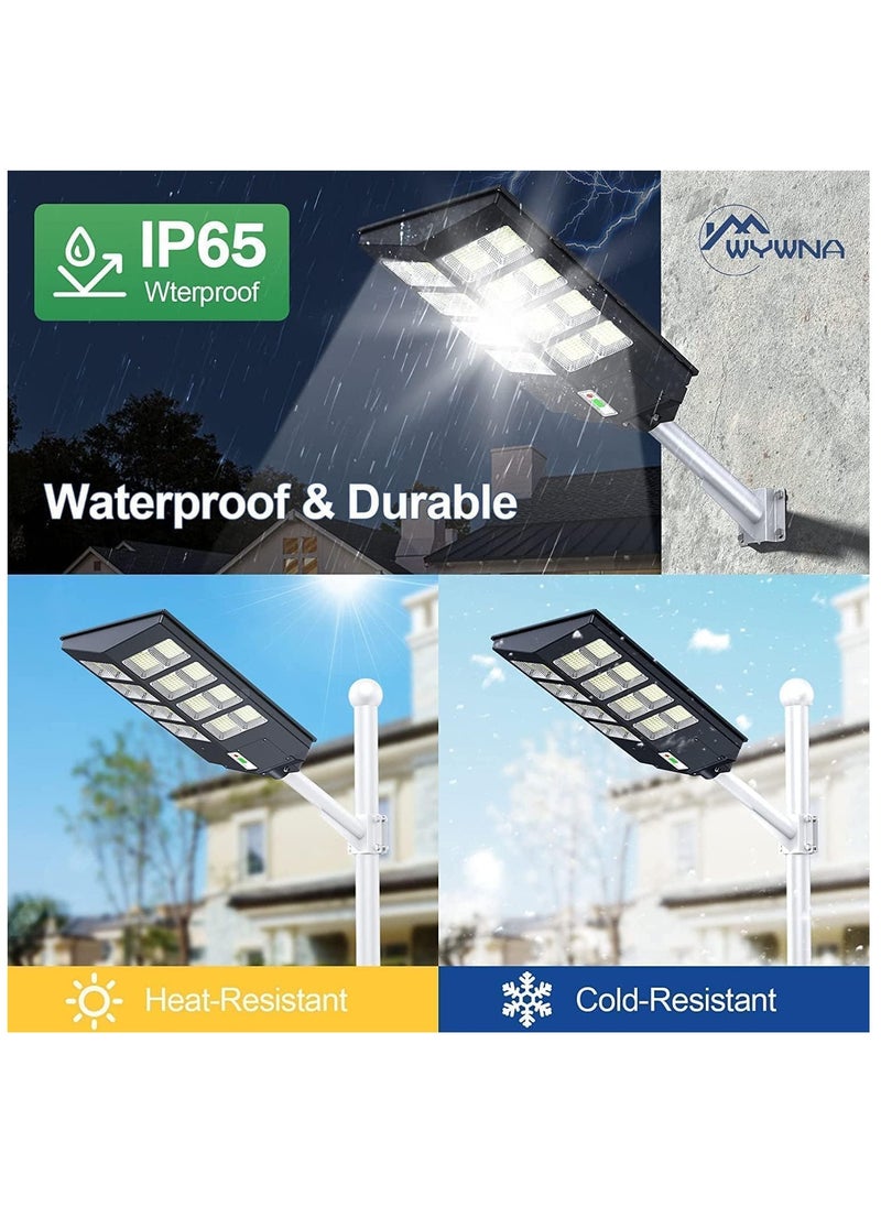Generic - 5000w Solar Street Light Dusk to Dawn With Remote Control Motion Sensor Solar Lights Outdoor Waterproof Perfect for Patio Shed Garden Backyard - Image 1