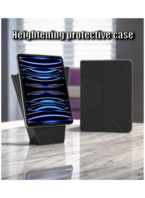 Apple iPad Pro 11-inch(2nd, 3rd, 4th generation) Case，Detachable smart dual clip magnetic tablet case，Higher iPad case,Sleep with auto wake,Can be placed Digital Pencil Black