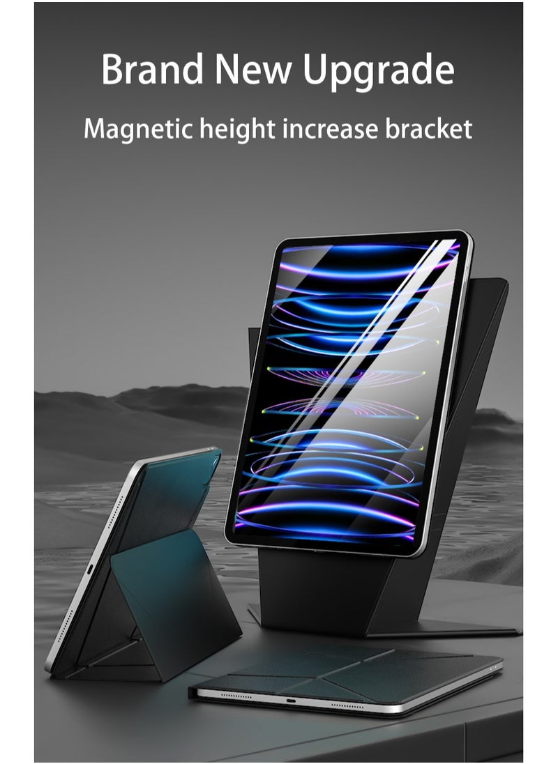 لوميكا - جراب Apple iPad Pro مقاس 11 بوصة (الجيل الثاني والثالث والرابع) جراب قرص مغناطيسي ذكي قابل للفصل بمشبك مزدوج جراب iPad أعلى ، ينام مع إيقاظ تلقائي ، يمكن وضعه قلم رصاص رقمي أسود - Image 1