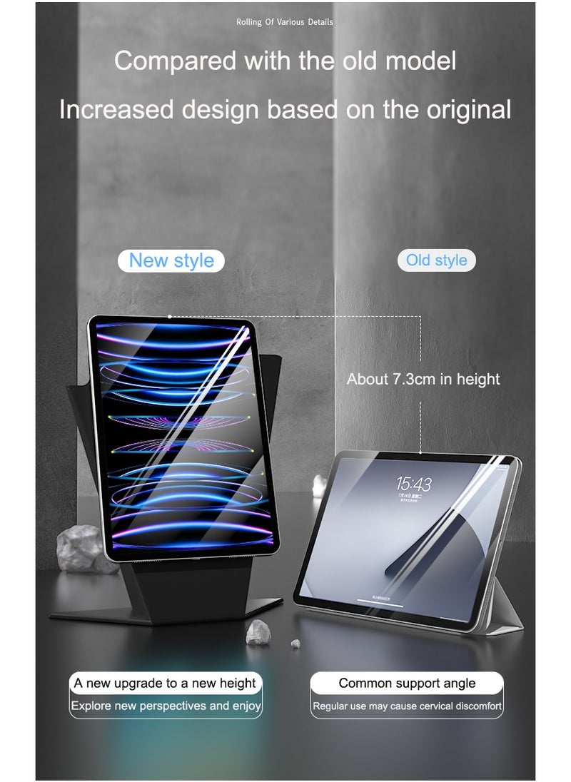 لوميكا - جراب Apple iPad Pro مقاس 11 بوصة (الجيل الثاني والثالث والرابع) جراب قرص مغناطيسي ذكي قابل للفصل بمشبك مزدوج جراب iPad أعلى ، ينام مع إيقاظ تلقائي ، يمكن وضعه قلم رصاص رقمي أسود - Image 1