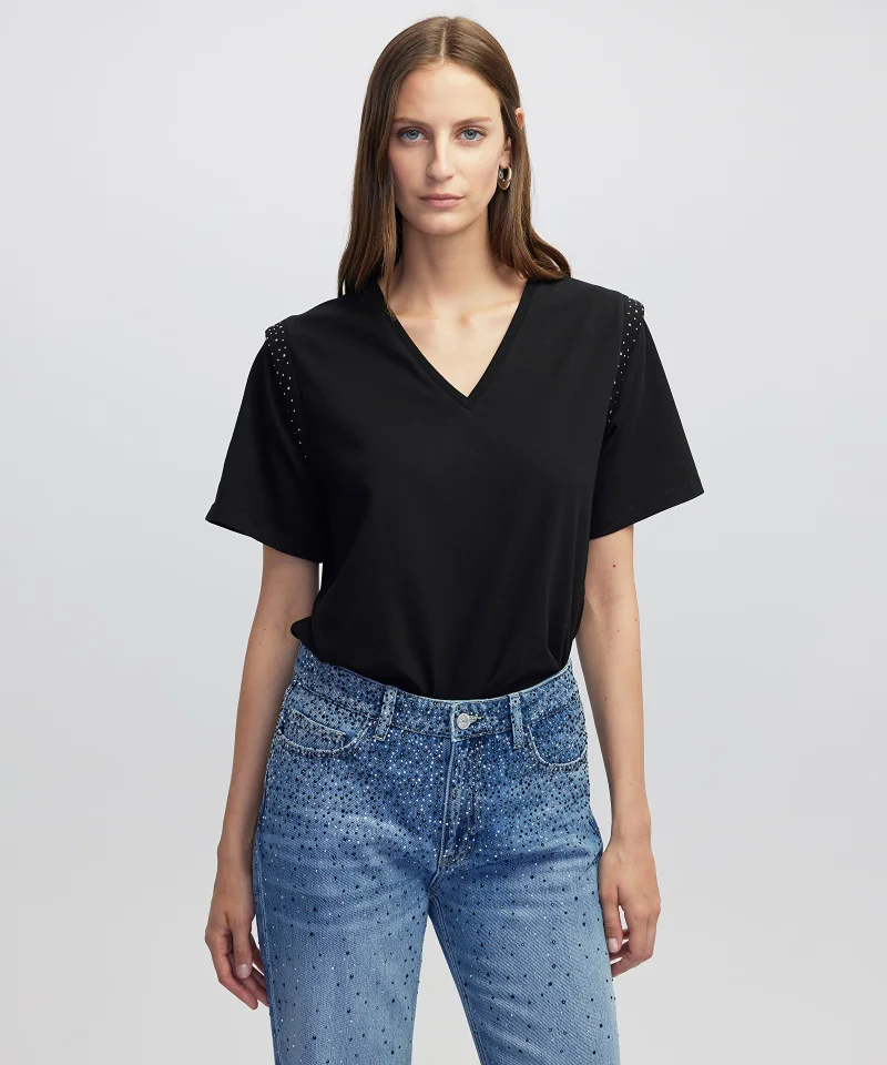 Stud-Embellished T-Shirt