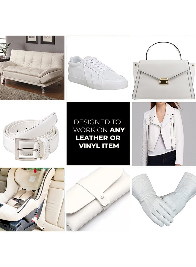 رايهونغ طقم إصلاح الجلود ، للأثاث طقم إصلاح الأريكة الجلدية المقاومة للماء ، كرسي خدش لون مرمم مزيل البقع متعدد الأغراض جل إصلاح الجلود # أبيض وأسود - Image 3