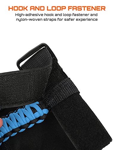 Savadicar 4 x Roll Bar Grab Handles Grip Handle for Jeep Wrangler CJ YJ TJ JK JL & Gladiator JT 1955-2023, Interior Accessories, Blue - Image 4