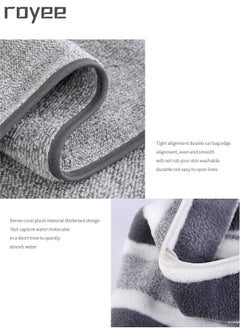Royee 2Pcs Adult Bath Towel Set With Face Towel, Quik Dry Coral Fleece Beach Towels For Man and Woman(35*75cm+70*140cm)  - Image 2