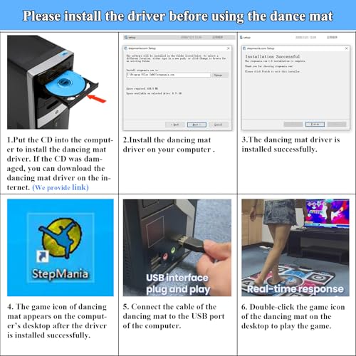 OSTENT USB Non-Slip Dancing Step Dance Mat Pad Blanket for PC Laptop Computer Video Game - Image 3