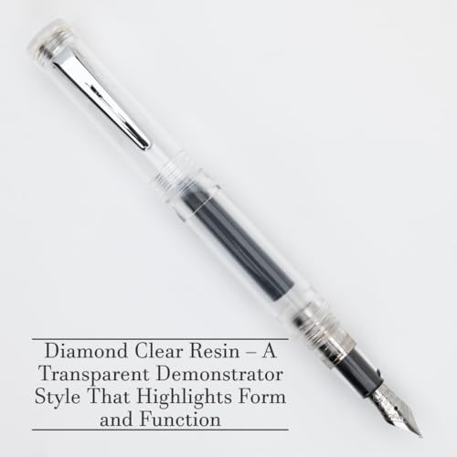 Monteverde MVP Fountain Pen Diamond Clear Stub Nib Compact Versatile Mini Pocket Pen JoWo GermanMade Nib Cartridge Eyedropper Fill - Image 3
