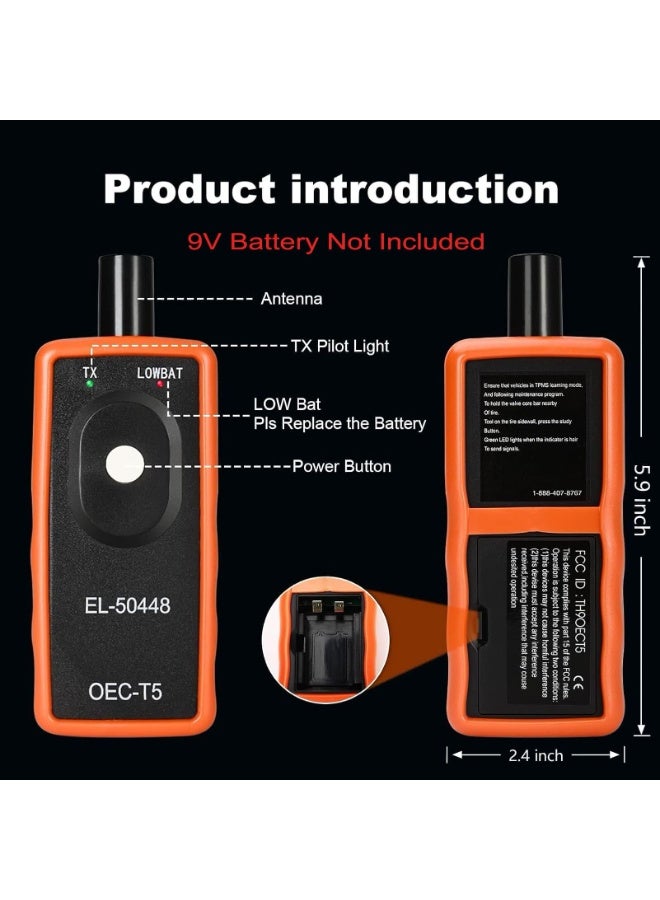 SANMUGEED TPMS Relearn Tool, Tire Pressure Monitor System Sensor Activation Programming Tool,tpms Programming Tool, OEC-T5, 2025 Edition, Car Accessories - Image 3