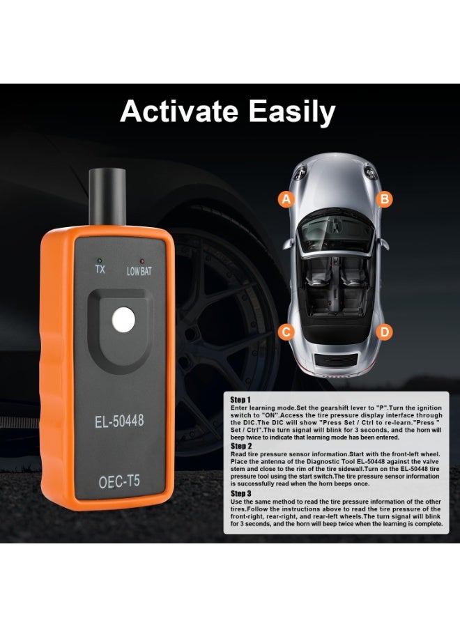 SANMUGEED TPMS Relearn Tool, Tire Pressure Monitor System Sensor Activation Programming Tool,tpms Programming Tool, OEC-T5, 2025 Edition, Car Accessories - Image 4
