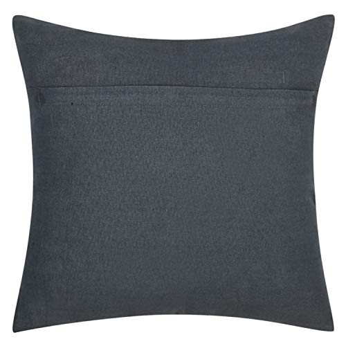 Dekor World Silk Ruffle Tikal Cushion Cover (Grey, Sham: 60x60cm or 24x24 Inches) - Image 3