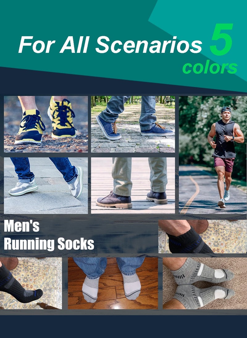ALPNEGINE Men's Athletic Socks (6 Pairs), Cushioned Breathable Low Cut Socks With Arch Support, Moisture Wicking, High Stretch And Odor Resistance For All Season  - Image 5