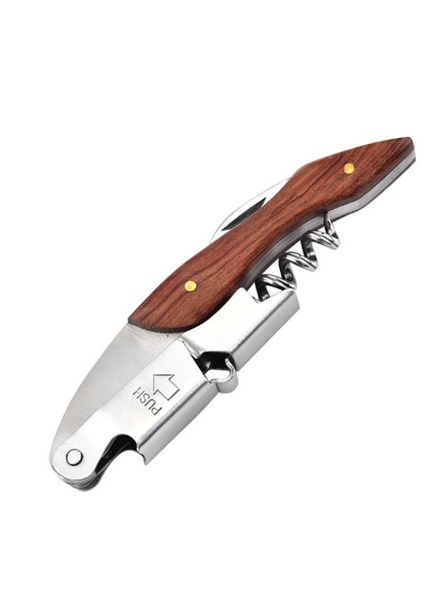 Wine Opener Professional Corkscrews for Wine Bottles w Foil Cutter and Cap Remover Manual Wine Key for Servers Waiters Bartenders and Home Use Classic Rosewood
