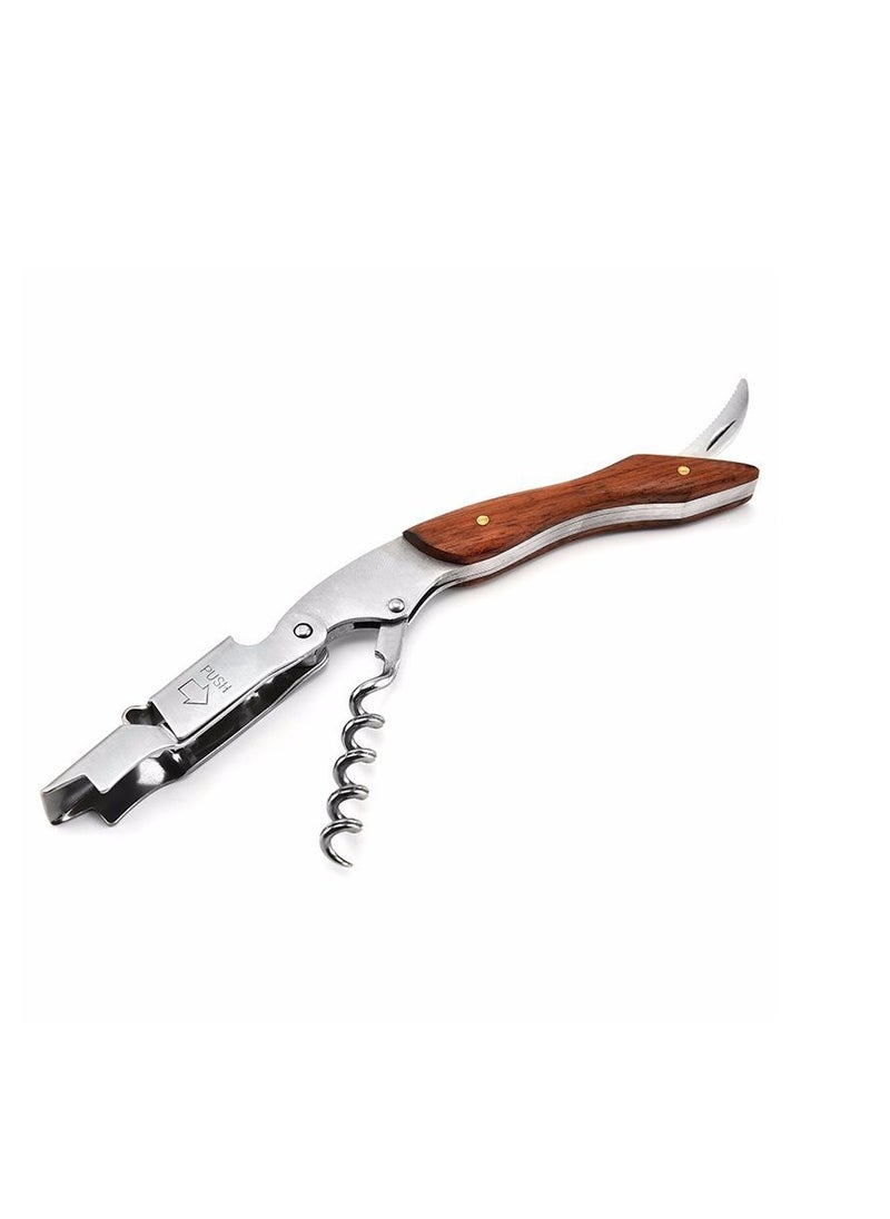 Wine Opener Professional Corkscrews for Wine Bottles w Foil Cutter and Cap Remover Manual Wine Key for Servers Waiters Bartenders and Home Use Classic Rosewood
