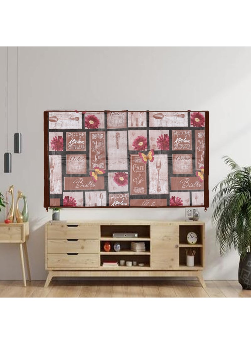 E-Retailer ERetailer Transparent LCDLED TV Protector Cover with Zipper Enclosure for 26 Inch Suitable for All Major Brand Model Size2553x17 Inches ColorBrown  - Image 1