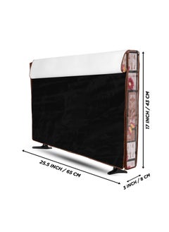 E-Retailer ERetailer Transparent LCDLED TV Protector Cover with Zipper Enclosure for 26 Inch Suitable for All Major Brand Model Size2553x17 Inches ColorBrown  - Image 3