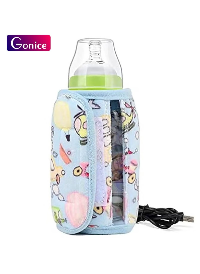 Gonice USB Baby Milk Bottle Heater Water Warmer,Travel Stroller Insulated Bag Nursing Bottle Heater,Travel Cup Warmer Infant Feeding,Portable Baby Bottle Warmer for Travel Camping  - Image 1
