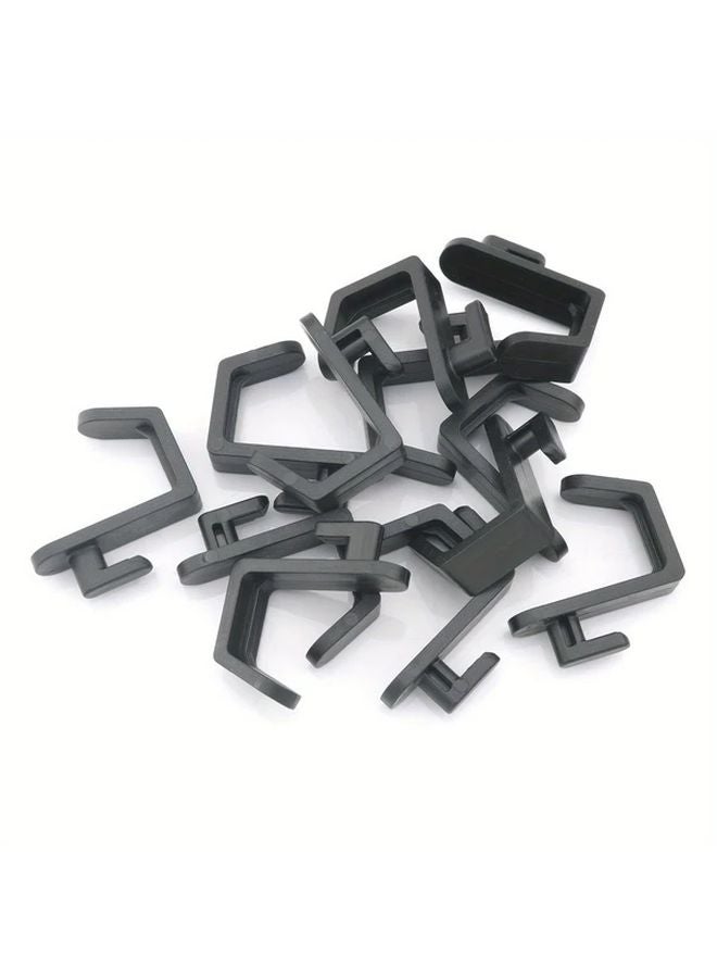 Black Metal Pegboard J Hooks Wall Mounted Tool Storage Garage Workshop Organizer - Image 5