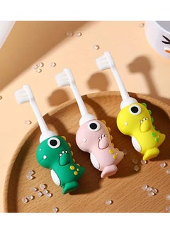 Goolsky Soft Bristle Cartoon Toothbrush, Gentle And Easy To Clean, Dinosaur Design, Suitable For Aged 3-6 Years  - Image 2