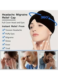 Polyester Gel Therapy Headache Cap - Multi-Purpose Hot/Cold Head Wrap for Migraine, Chemo, Sinus Relief, Neck Pain & Stress - Adjustable, Stretchable & Reusable - pzsku/Z2E5404A01E1CEFF31200Z/45/_/1728392445/f9ed1953-6be5-42ea-b158-f8e8e3fc11a0