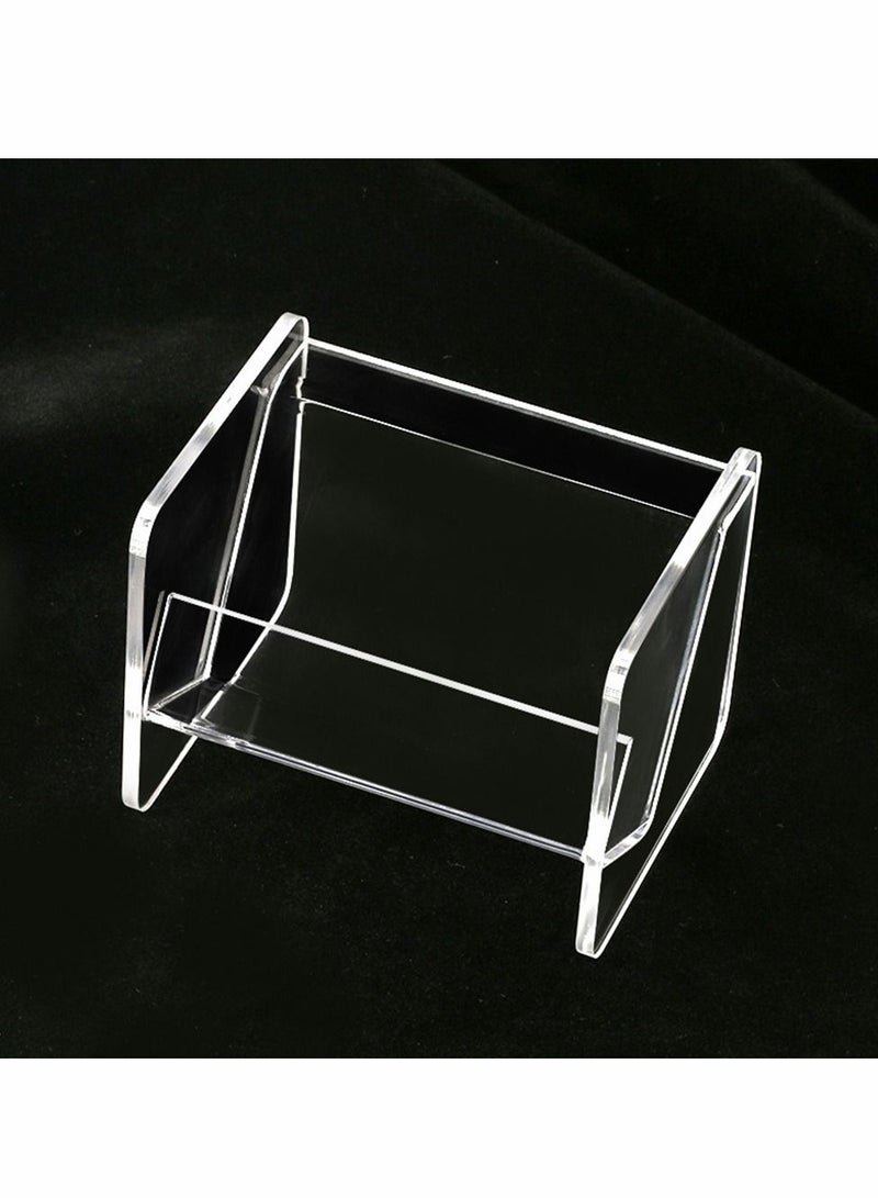Excefore Business Card Holder, Acrylic Business Card Holder for Desk Clear Business Card Stand Desktop Business Card Holders Plastic Business Card Display for Exhibition, Home, and Office  - Image 1