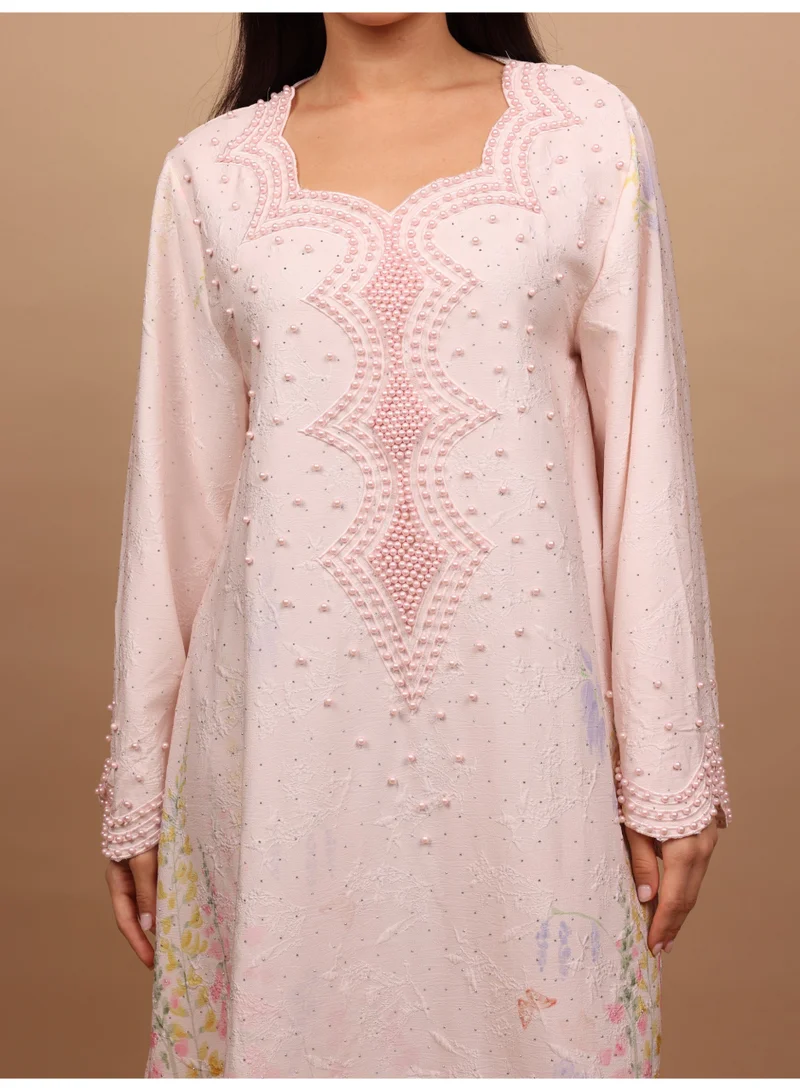 IKKXA Rosé Perle Jalabiya IK5023 Pink