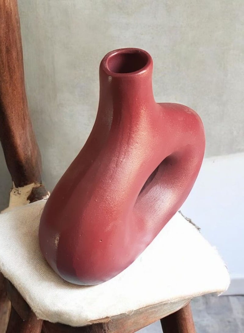 كلور زون بوتري فازة فخارية ديكورية المكتب و المنزل نبيتي - Image 4