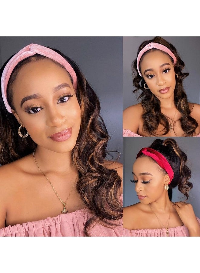 كولورفول كوين شعر مستعار بعصابة رأس بدون لاصق، شعر مستعار اصطناعي مموج للنساء ذوات البشرة السمراء، شعر مستعار طويل مموج ذو مظهر طبيعي، مقاوم للحرارة، كثافة 180% (26 بوصة 1B/H30) - Image 3