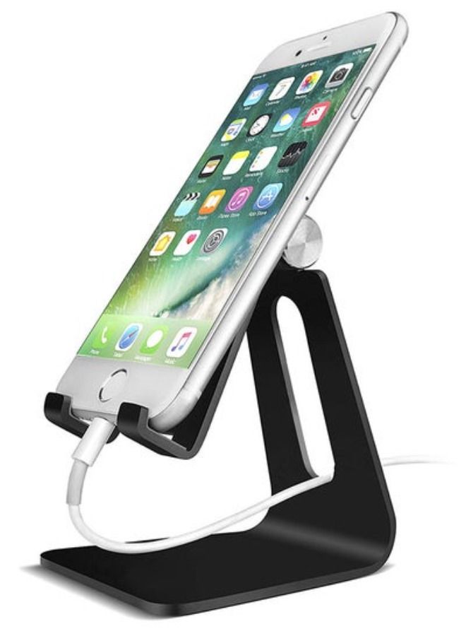 ACLIX Metallic Adjustable Cell Phone Stand Black - Image 2