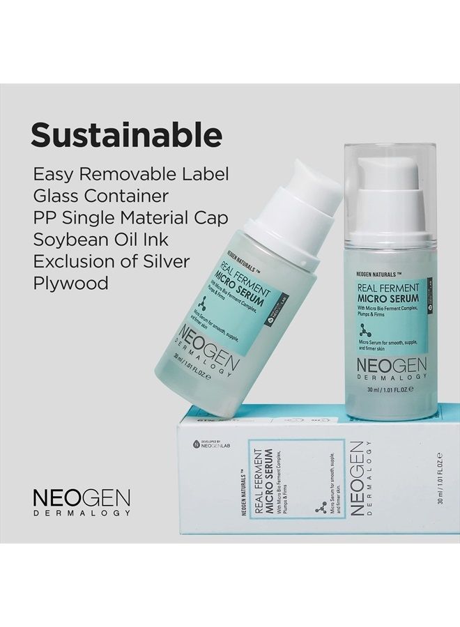 DERMALOGY by NEOGENLAB NEOGEN DERMALOGY Real Ferment Micro Serum 1.01 Fl Oz (30 ml) - Facial Serum with Naturally Fermented ingredients (Rice) & Hyaluronic Acid for Hydrated, Brightened and Healthy skin - Korean Skin Care - Image 4