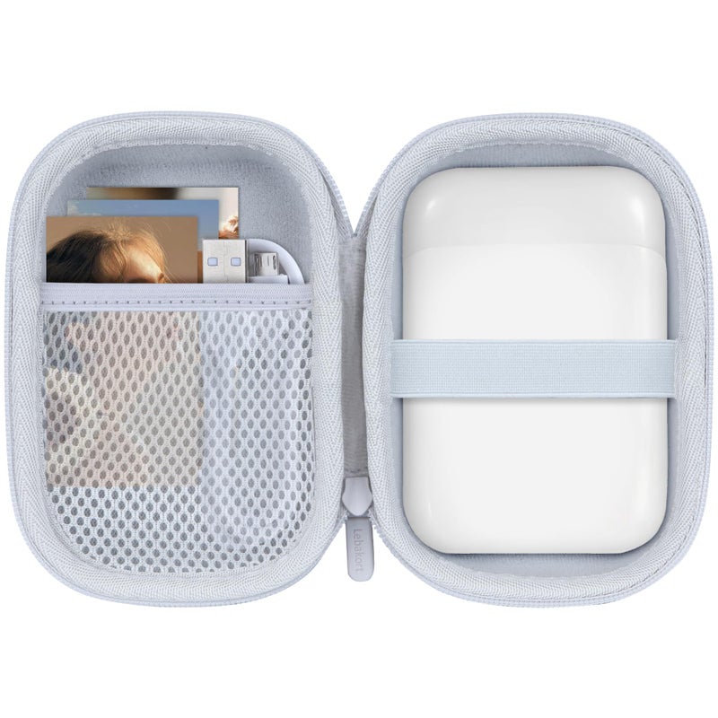 Lebakort Storage Case Compatible with Liene 2x3â€ Photo Printer Mini Instant Portable Color Mono Photo Printer (Off White Case) - Image 1