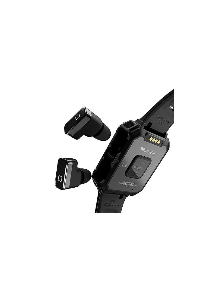 WatchOut Wearables WatchOut WearPods Smartwatch with Wireless Earbuds  - Image 3