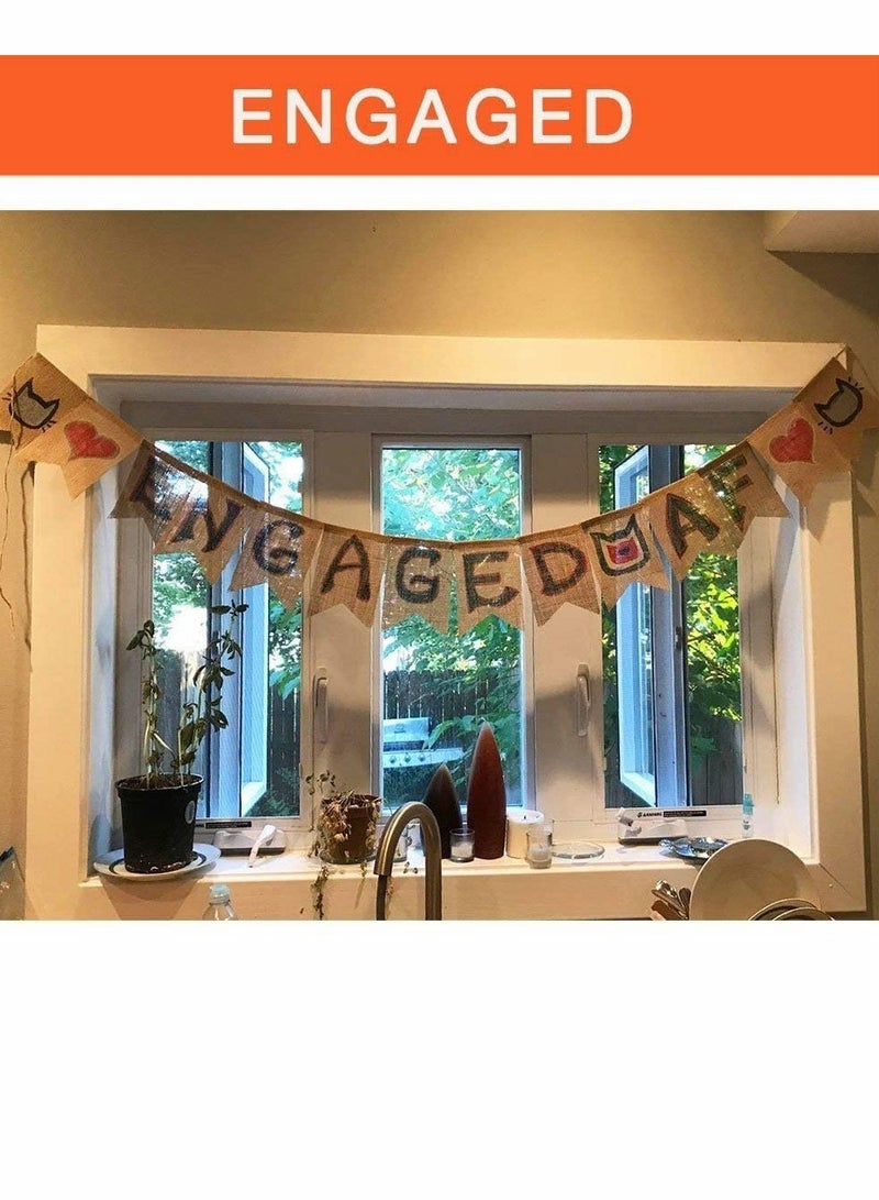 KASTWAVE Burlap Banner, DIY Custom Banners, Party Decor for Birthday, Wedding, Baby Shower and Graduation, 14.5ft, (15 Pcs) - Image 4