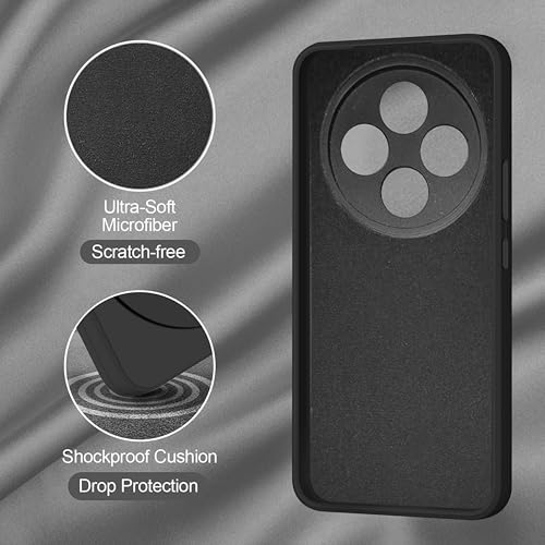 SBMS Silicone Back Cover Case for Vivo T4 5G / iQoo Z10 5G | Soft Micro-Fibre Lining Inside | Camera Protection Bump | Shockproof Back Cover Case for Vivo T4 5G / iQoo Z10 5G (Black) - Image 4