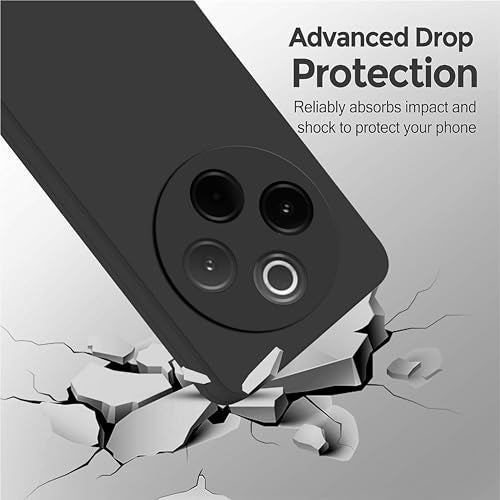 SBMS Silicone Back Cover Case for Vivo T4 5G / iQoo Z10 5G | Soft Micro-Fibre Lining Inside | Camera Protection Bump | Shockproof Back Cover Case for Vivo T4 5G / iQoo Z10 5G (Black) - Image 5