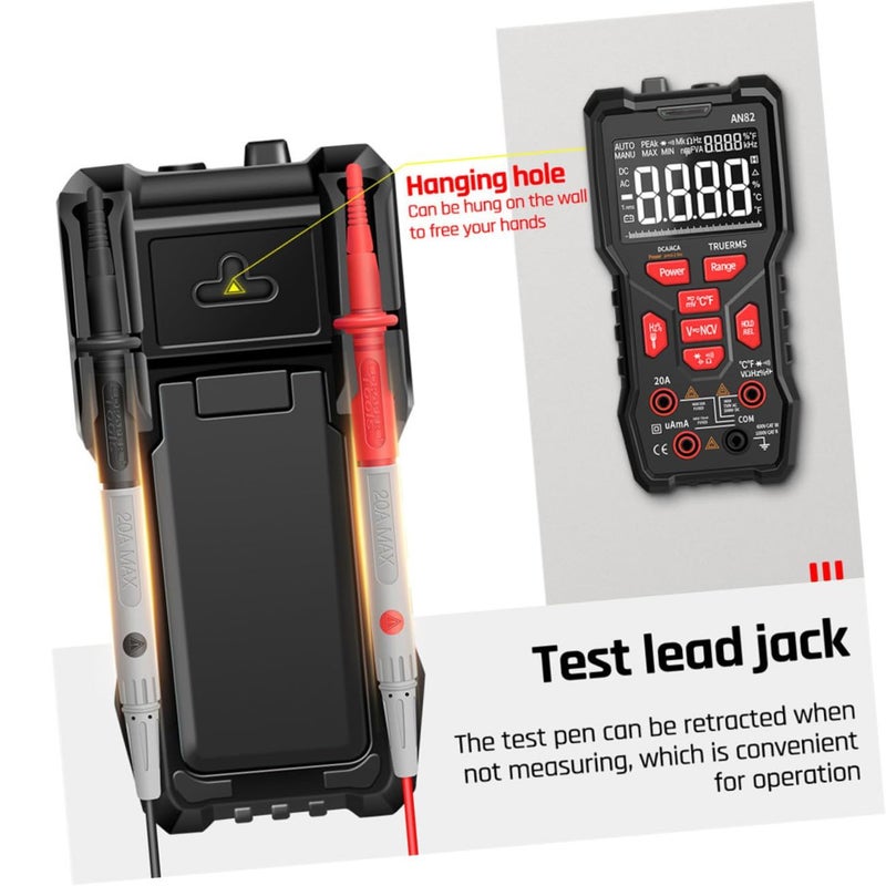 Professional Digital Multimeter Auto Ranging LCD Display Voltage Resistance Tester Dual Safety Protection - Image 5
