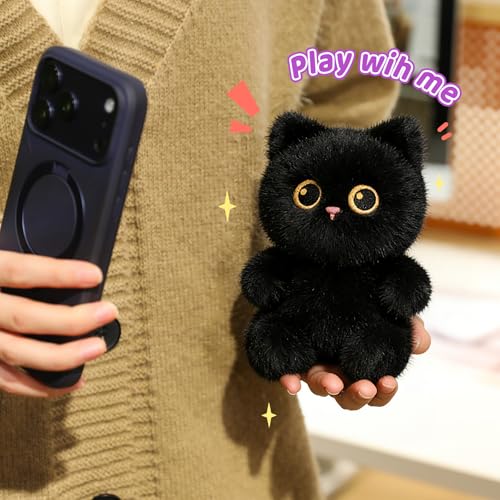 Ditucu Black Cat Stuffed Animals Cute Soft Plush Dolls Small Plushies Toys Gifts for Kids 6 inch - Image 5