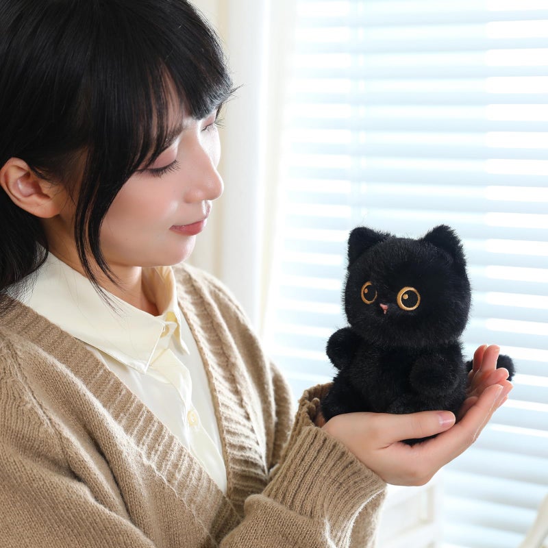 Ditucu Black Cat Stuffed Animals Cute Soft Plush Dolls Small Plushies Toys Gifts for Kids 6 inch - Image 3