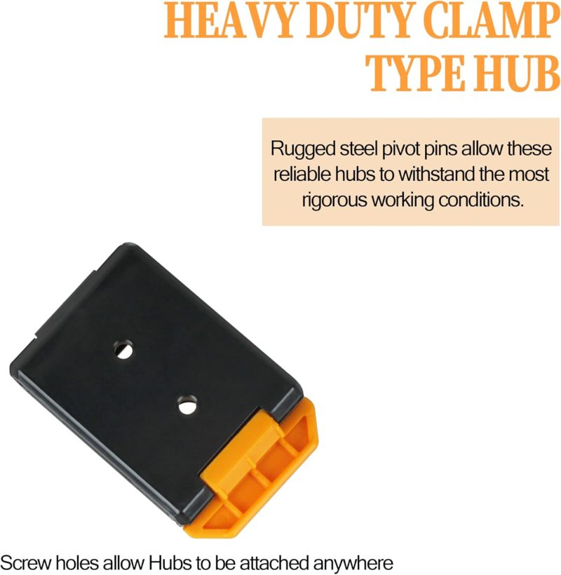 Tool Belt Clip Replacement 3-Pack Quick-Release Mechanism for Seat Belts - High-Strength Plastic Durable Hardware Tool Belt Clip for Construction Sites Black Orange 81 x 52 x 25mm - Image 4