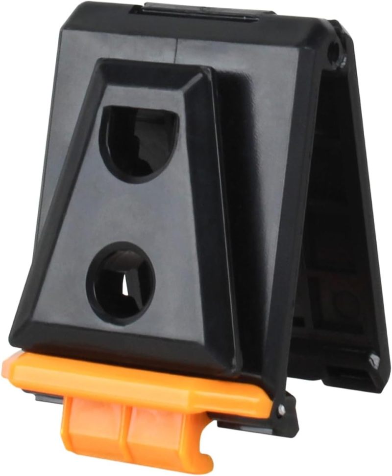 Tool Belt Clip Replacement 3-Pack Quick-Release Mechanism for Seat Belts - High-Strength Plastic Durable Hardware Tool Belt Clip for Construction Sites Black Orange 81 x 52 x 25mm - Image 3