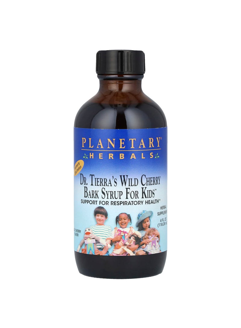 Dr. Tierra's Wild Cherry Bark Syrup For Kids, Wild Cherry, 4 fl oz (118.28 ml)