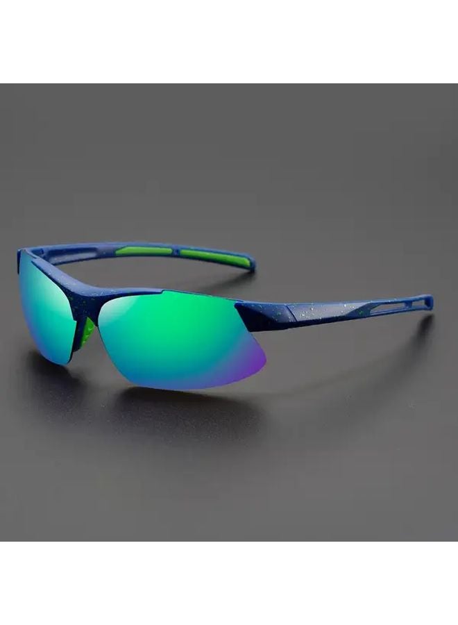 Red Frame Orange Lens Sports Glasses Oversized Round Interchangeable Lens - Image 4