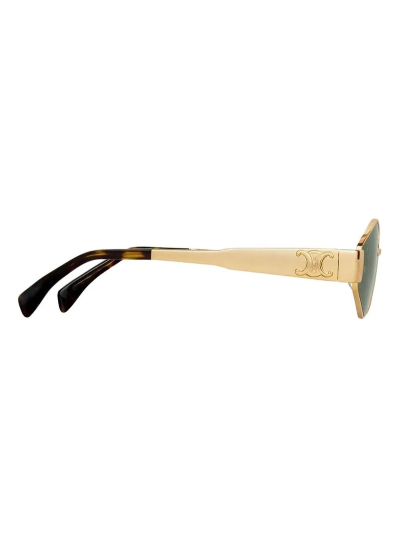 Celine Triomphe Metal Hexagonal Sunglasses CL40254U 30N(Gold) - Image 4